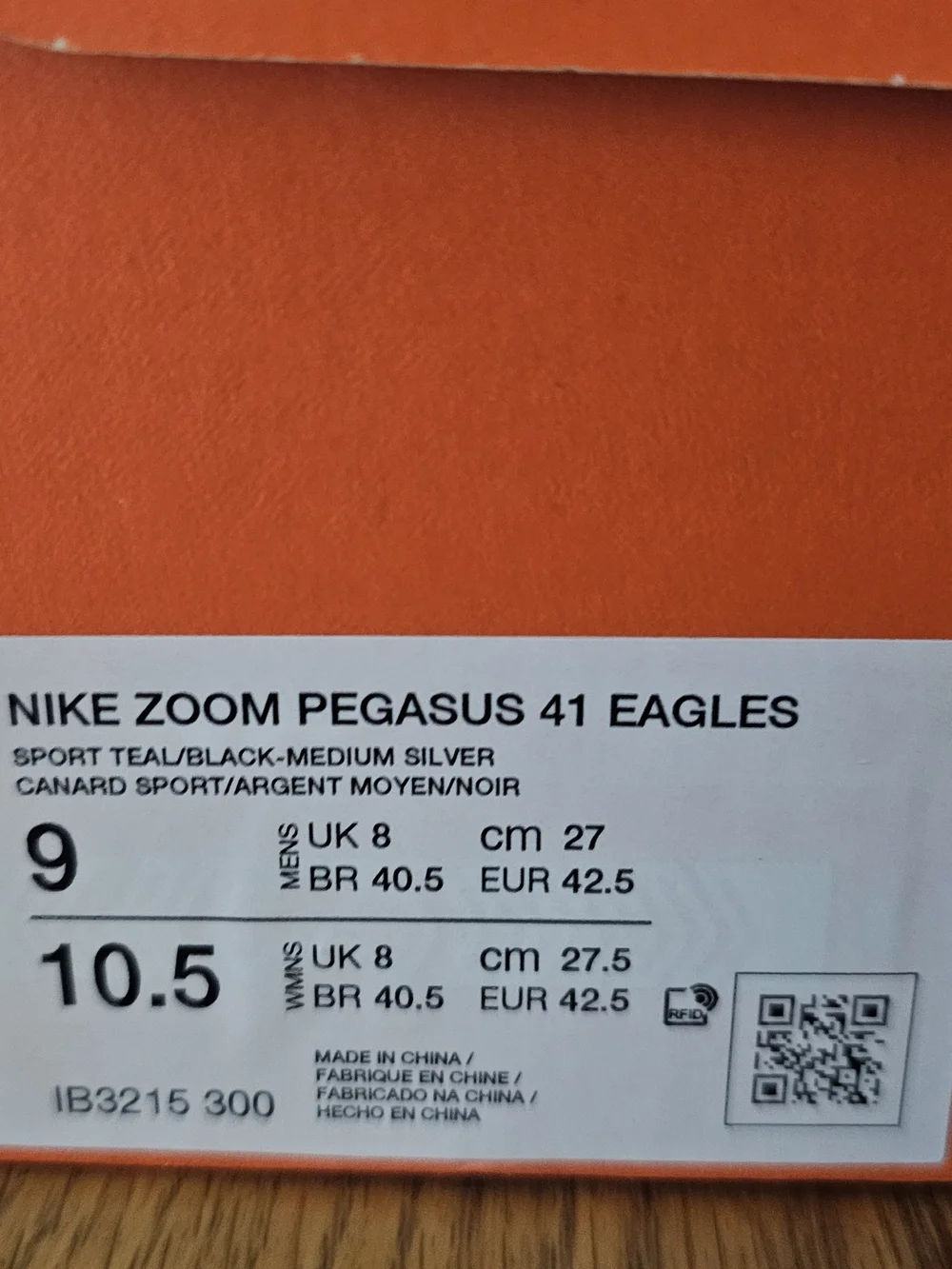 Nike Zoom Pegasus 41 Philadelphia Eagles Mens Size 9, Womens 10.5